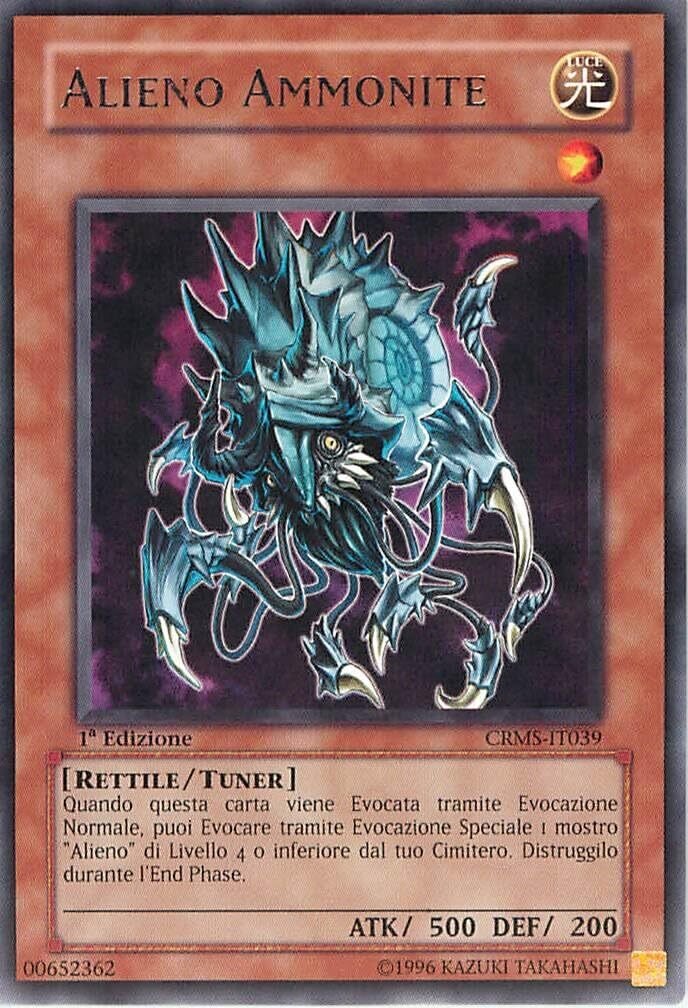 Carta YUGIOH-Alieno Ammonite-CRMS-IT039-ITA-Good-Rare