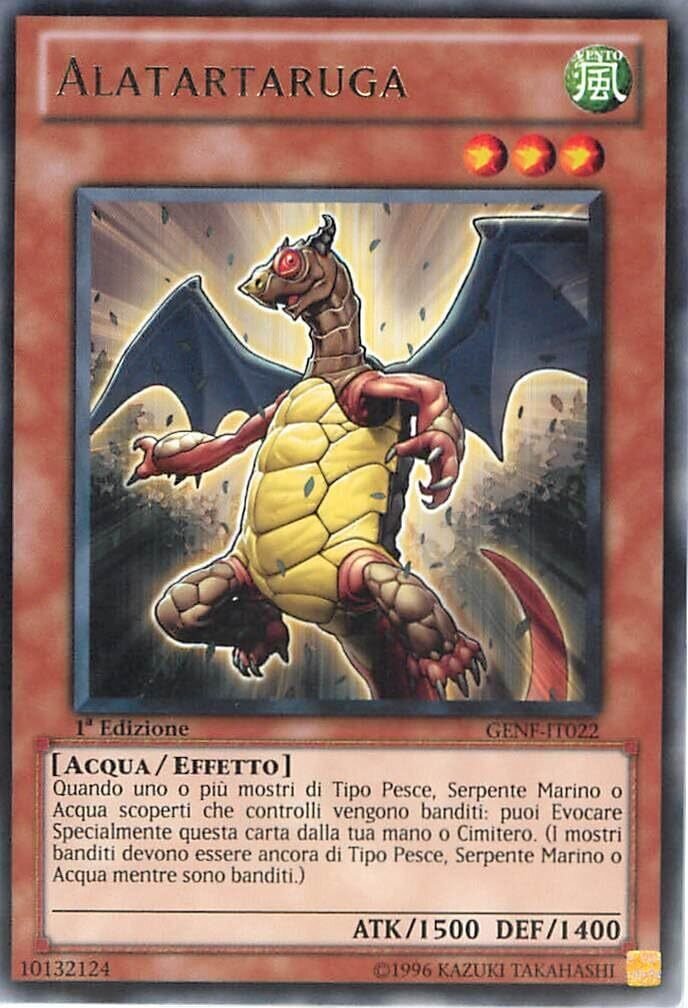 Carta YUGIOH-Alatartaruga-GENF-IT022-ITA-EX-Rare 1.Ed