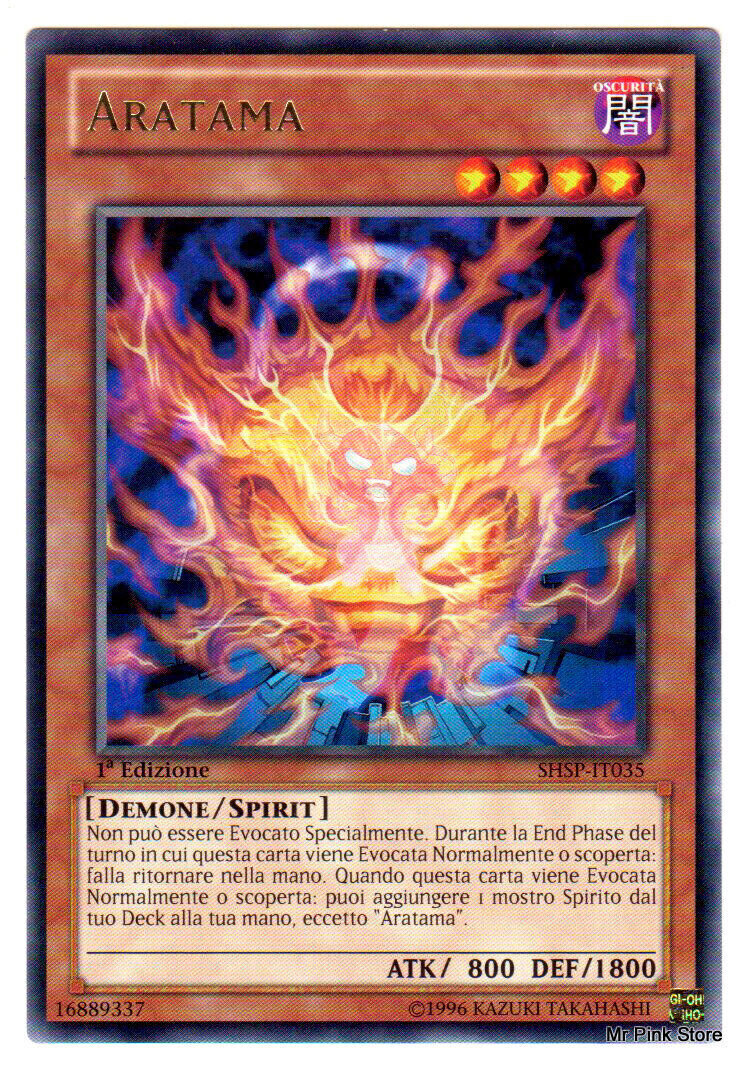 Carta YUGIOH-Aratama-SHSP-IT035-ITA-EX-Rare 1.Ed