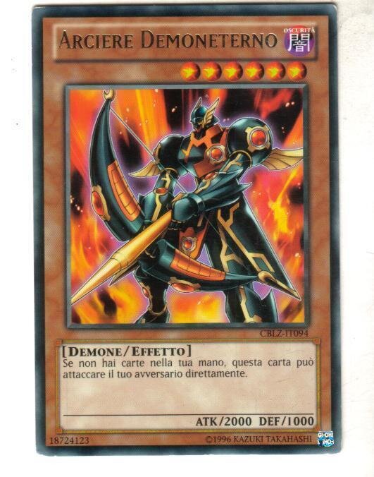 Carta YUGIOH-Arciere Demoneterno-CBLZ-IT094-ITA-EX-Rare 1.Ed