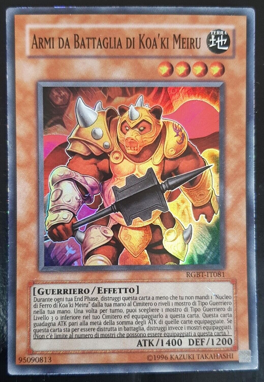 Carta YUGIOH-Armi da Battaglia di Koa'ki Meiru-RGBT-IT081-ITA-EX-Super Rare 1.Ed