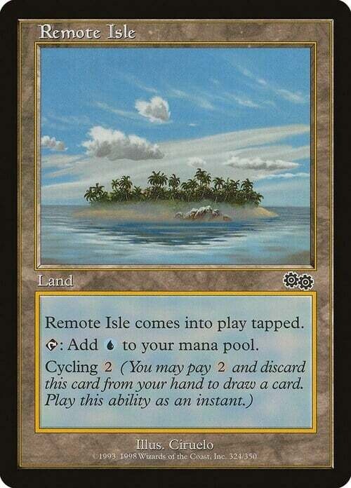 Carta MTG-Isola Sperduta-Saga di Urza-EN-Played-Terra