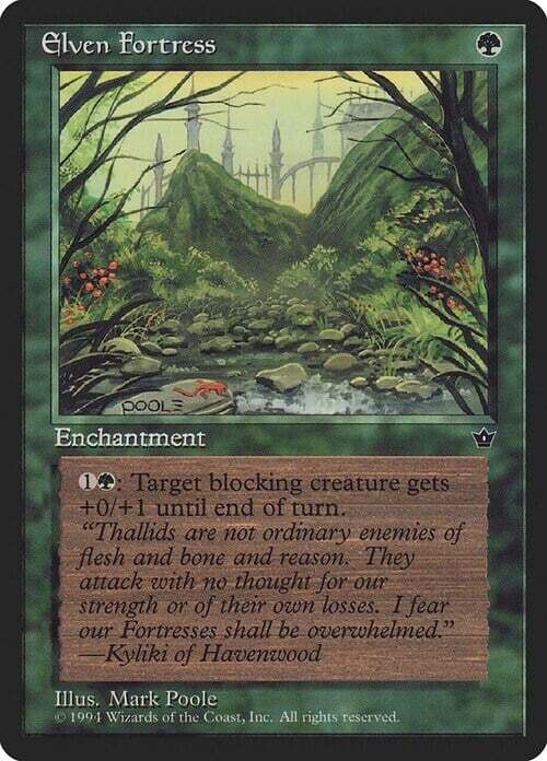 Carta MTG-Elven Fortress (V.3)-Fallen Empires-EN-Good-Common