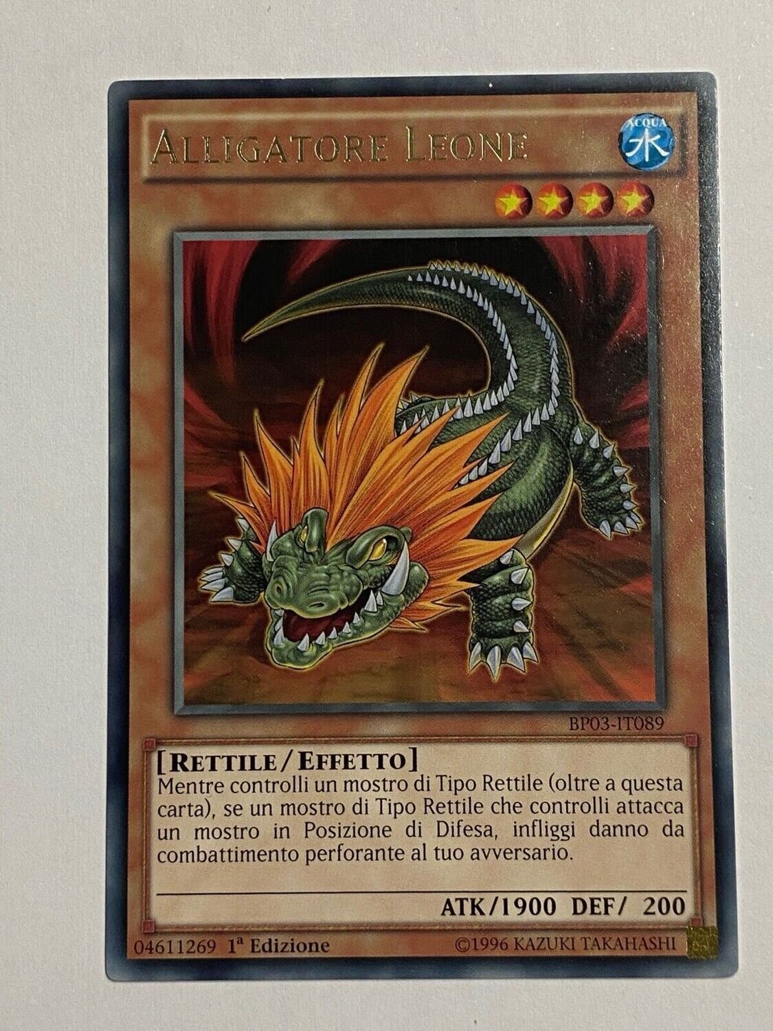 Carta YUGIOH-Alligatore Leone-BP03-IT089-ITA-NM-Rare 1.Ed