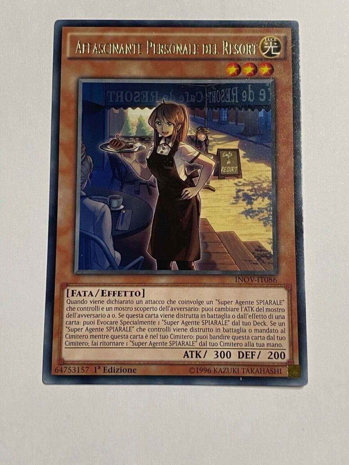 Carta YUGIOH-Affascinante Personale del Resort-INOV-IT086-ITA-NM-Rare 1.Ed