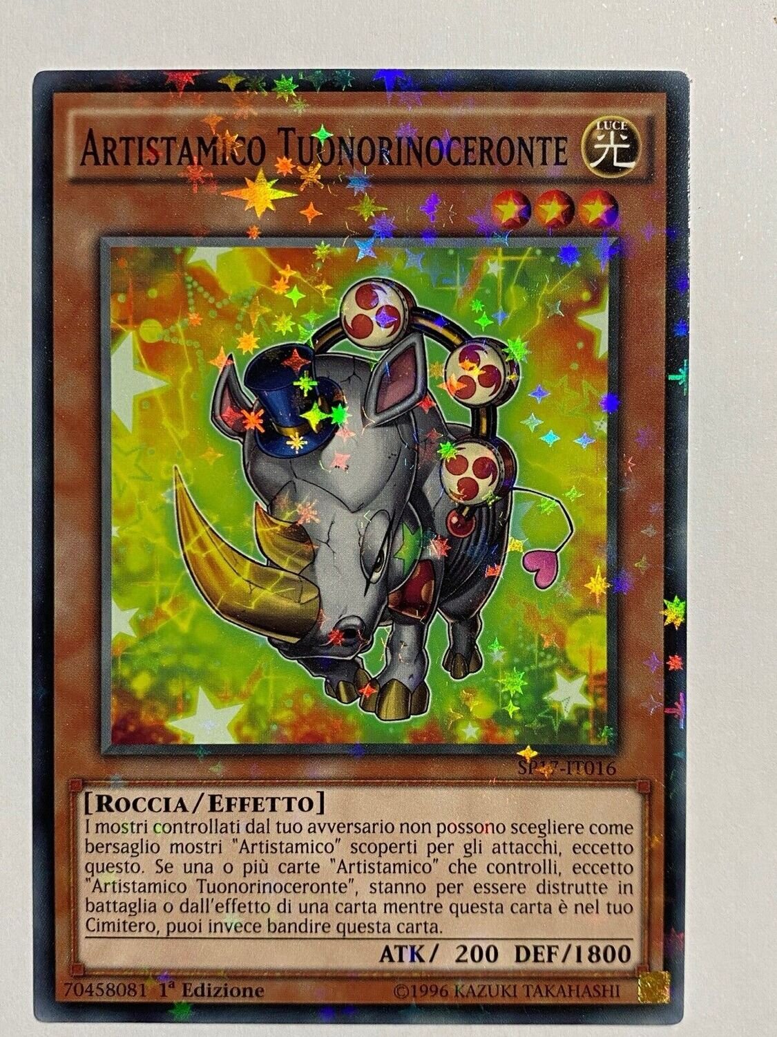 Carta YUGIOH-Artistamico Tuonorinoceronte(Starfoil)-SP17-IT016-ITA-NM-Rare 1.Ed