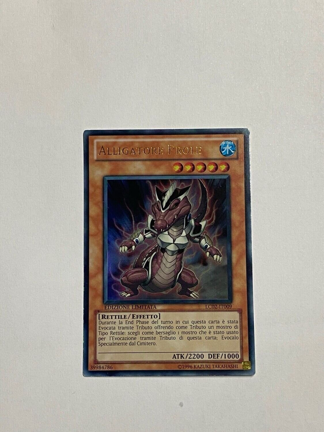 Carta YUGIOH-Alligatore Prole-LC02-IT009-ITA-EX-Ultra Rare Limited Edition