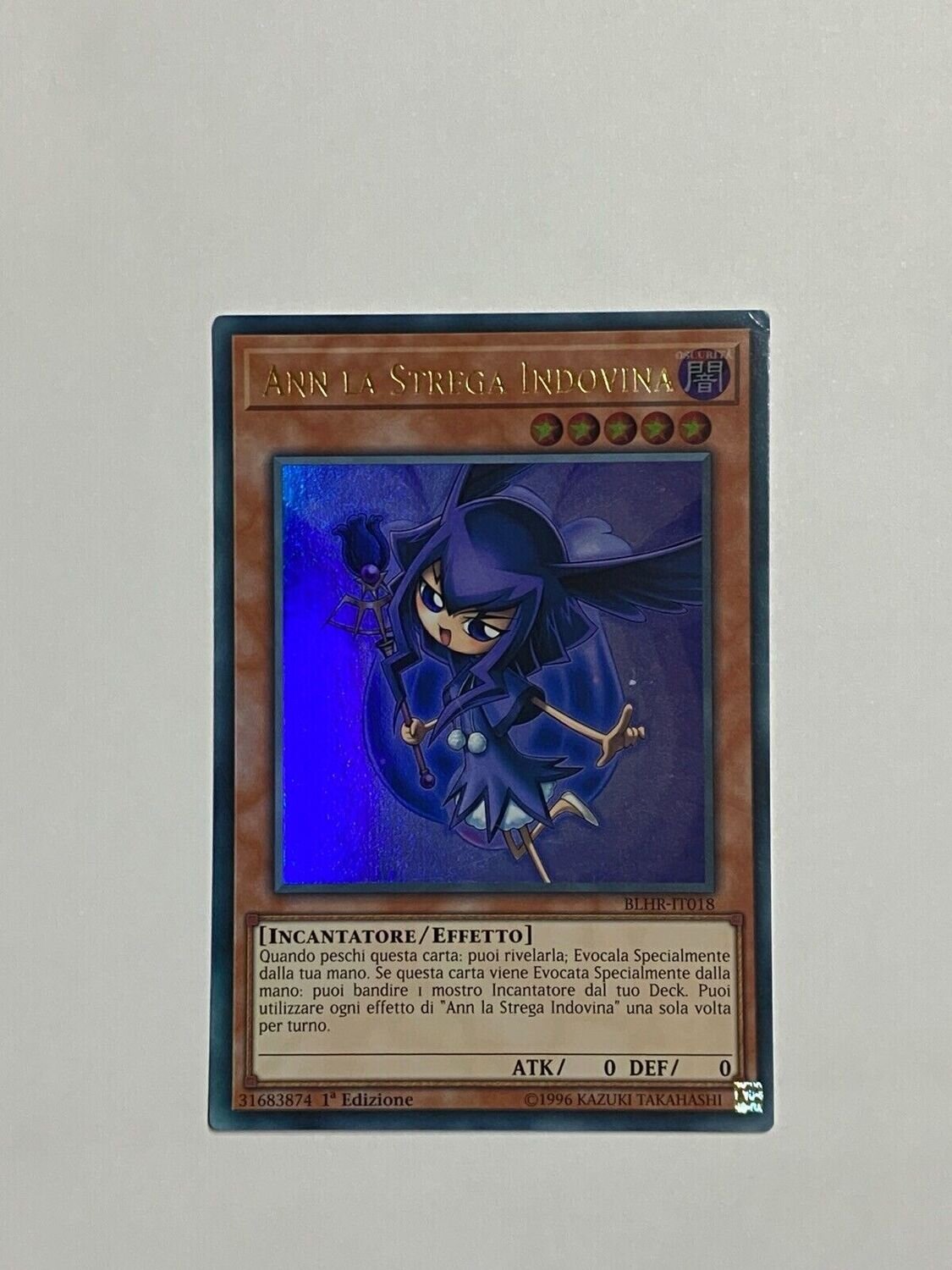 Carta YUGIOH-Ann la Strega Indovina-BLHR-IT018-ITA-EX-Ultra Rare 1.Ed