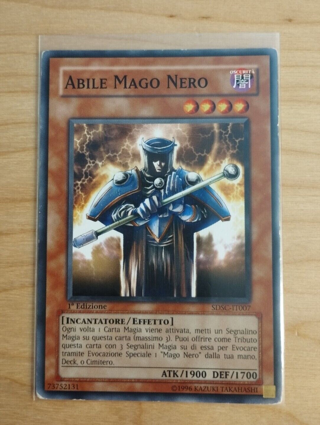 Carta YUGIOH-Abile Mago Nero-SDSC-IT007-ITA-Played-Common 1.Ed