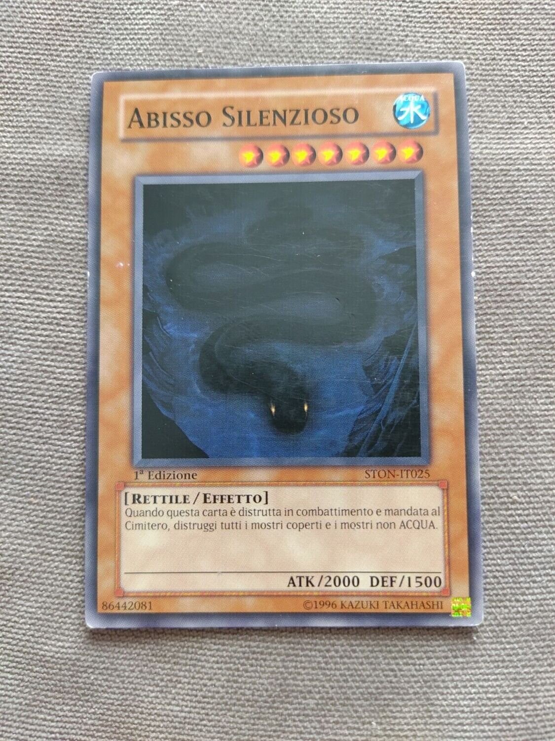 Carta YUGIOH-Abisso Silenzioso-STON-IT025-ITA-Good-Common 1.Ed