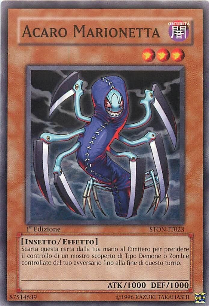 Carta YUGIOH-Acaro Marionetta-STON-IT023-ITA-Good-Common 1.Ed