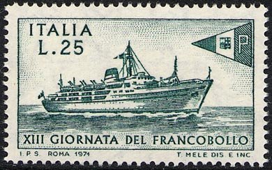Francobollo Usato Rep. Italiana 1971 13^ GIORNATA DEL FRANCOBOLLO