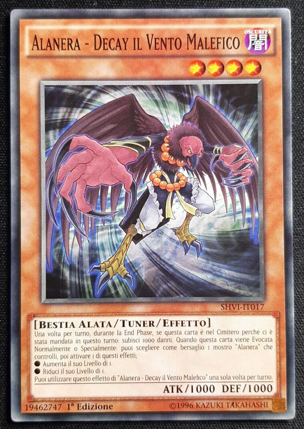 Carta YUGIOH-Alanera - Decay il Vento Malefico-SHVI-IT017-ITA-EX-Common 1.Ed