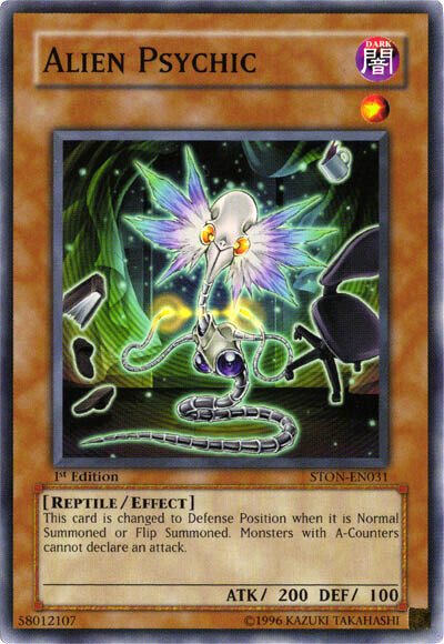 Carta YUGIOH-Alieno Psichico-STON-IT031-ITA-Played-Common 1.Ed