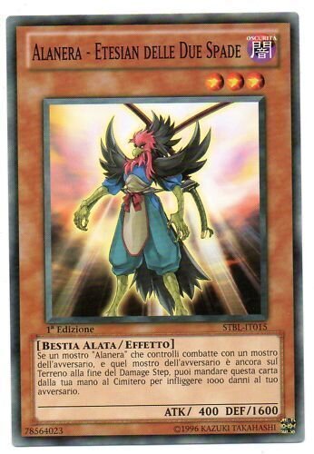 Carta YUGIOH-Alanera - Etesian delle Due Spade-STBL-IT015-ITA-Good-Common 1.Ed