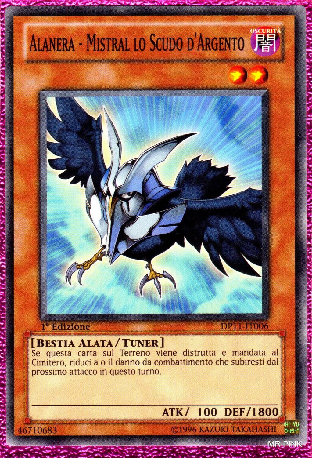 Carta YUGIOH-Alanera - Mistral lo Scudo d'Argento-DP11-IT006-ITA-Good-Common 1.Ed