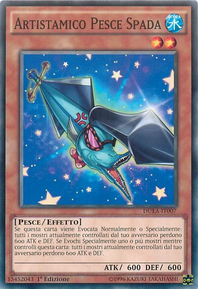 Carta YUGIOH-Artistamico Pesce Spada-DUEA-IT007-ITA-EX-Common 1.Ed