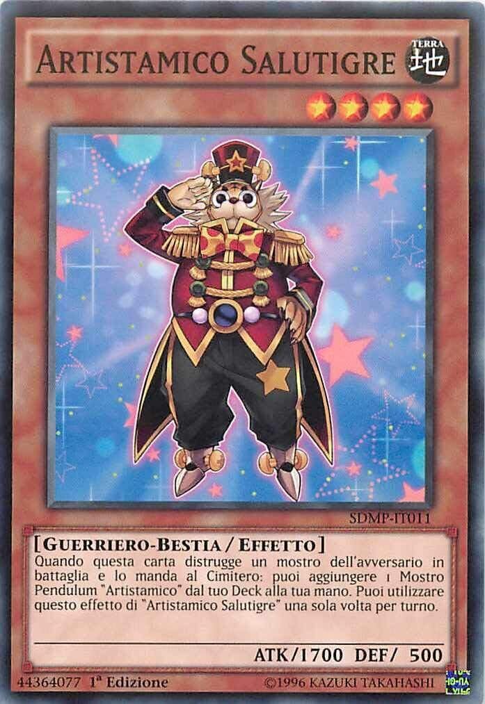 Carta YUGIOH-Artistamico Salutigre-SDMP-IT011-ITA-EX-Common 1.Ed