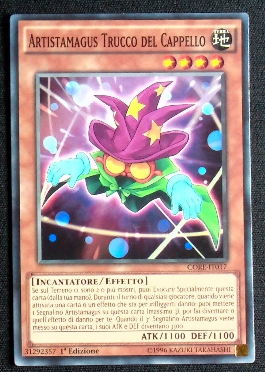 Carta YUGIOH-Artistamagus Trucco Del Cappello-CORE-IT017-ITA-EX-Common 1.Ed