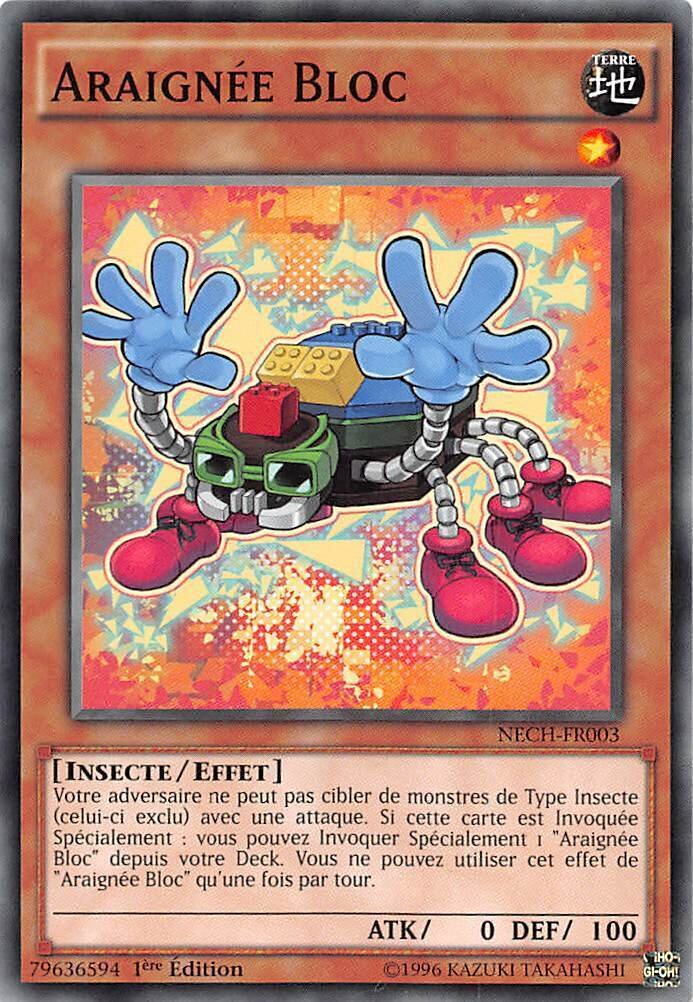 Carta YUGIOH-Araignée Bloc-NECH-FR003-FRA-EX-Common 1.Ed