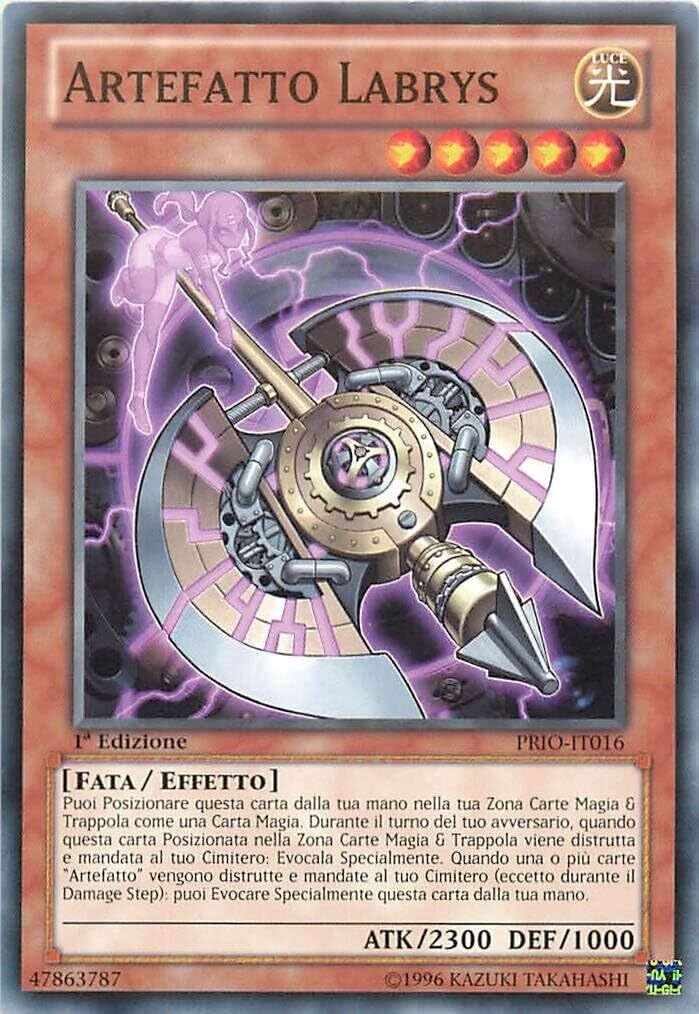 Carta YUGIOH-Artefatto Labrys-MP15-IT011-ITA-EX-Common 1.Ed