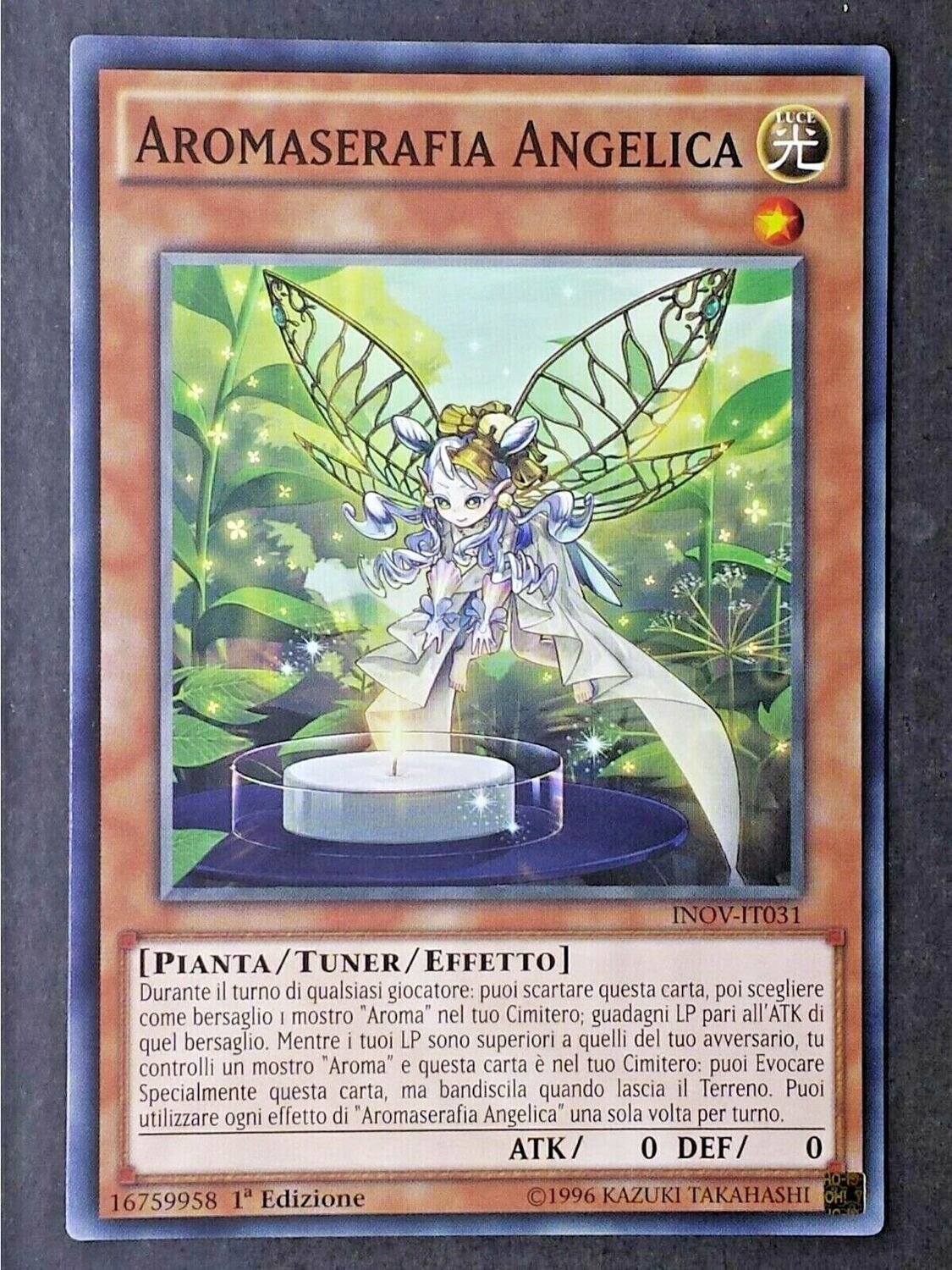 Carta YUGIOH-Aromaserafia Angelica-INOV-IT031-ITA-EX-Common 1.Ed