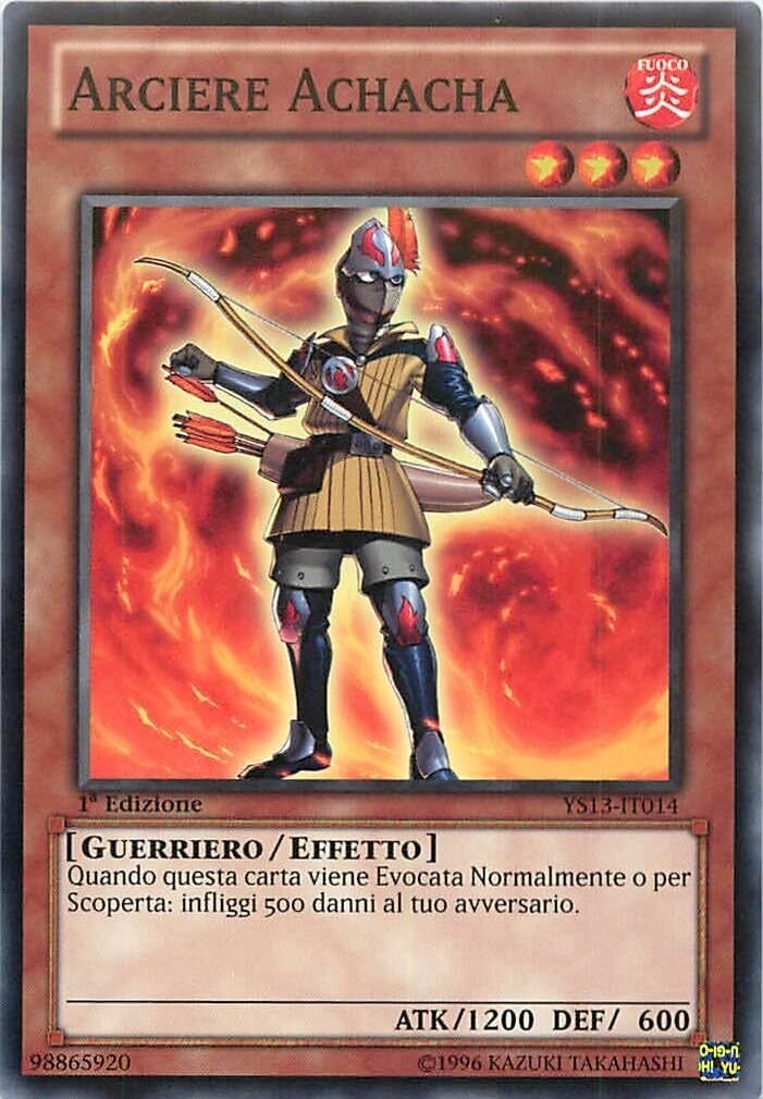 Carta YUGIOH-Arciere Achacha-YS13-IT014-ITA-Poor-Common 1.Ed