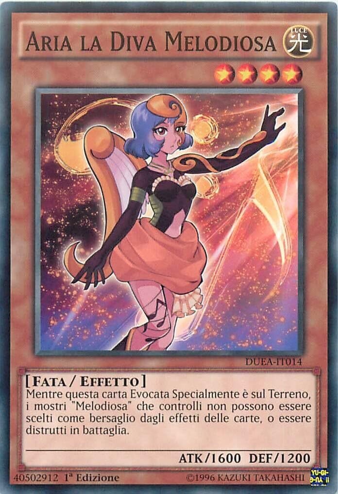 Carta YUGIOH-Aria la Diva Melodiosa-DUEA-IT014-ITA-EX-Common 1.Ed