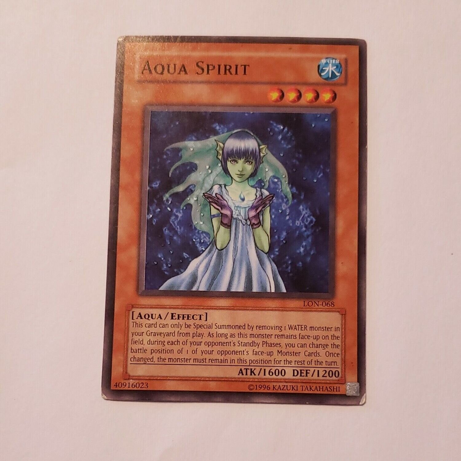 Carta YUGIOH-Aqua Spirit (V.2)-LON-068-EN-Played-Common