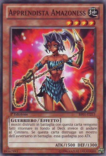 Carta YUGIOH-Apprendista Amazoness-DREV-IT031-ITA-EX-Common 1.Ed