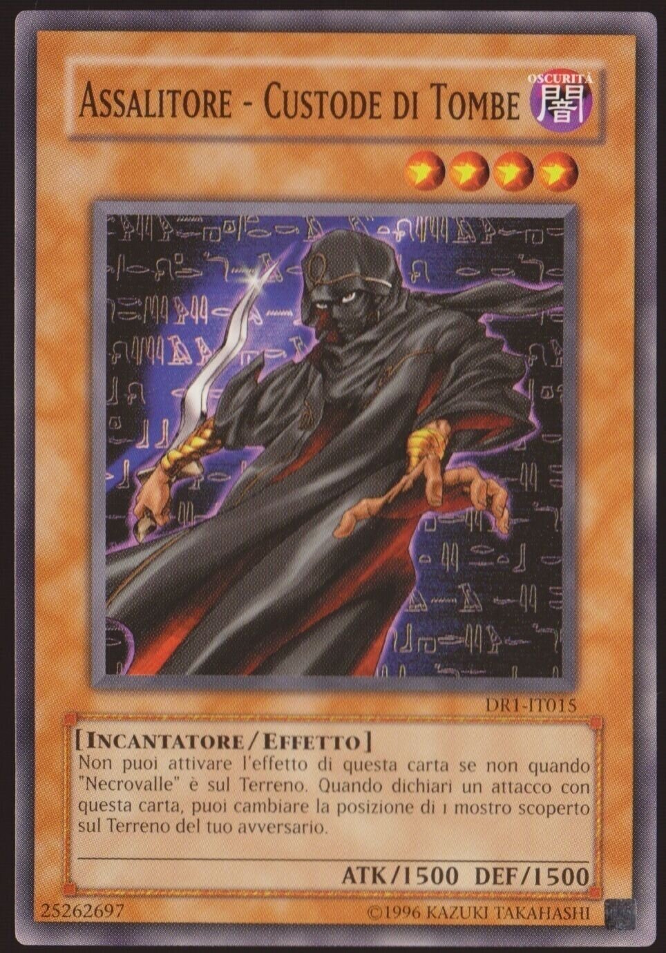 Carta YUGIOH-Assalitore - Custode di Tombe-DR1-IT015-ITA-Poor-Common