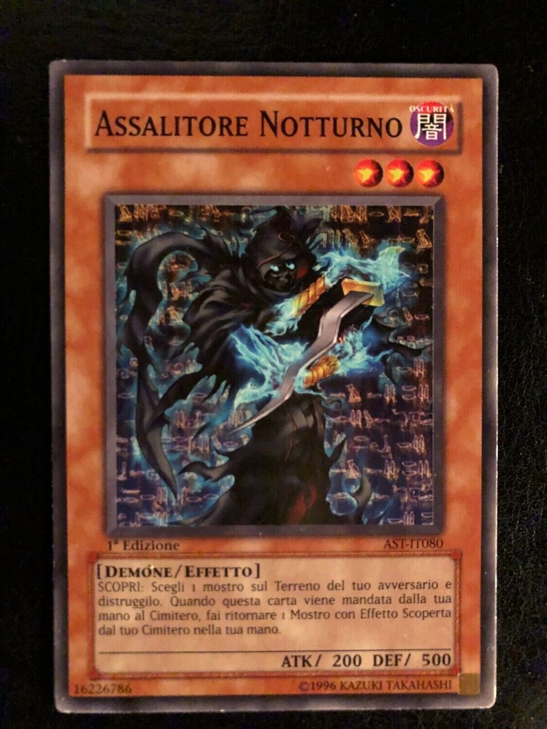 Carta YUGIOH-Assalitore Notturno-BP01-IT187-ITA-Good-Common