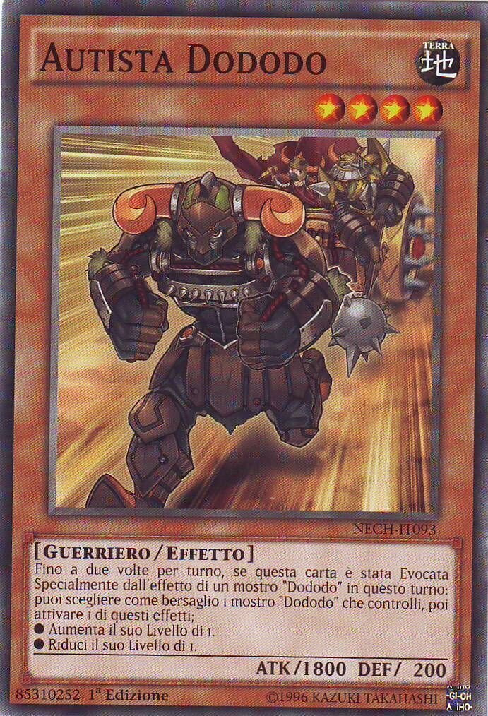 Carta YUGIOH-Autista Dododo-NECH-IT093-ITA-EX-Common 1.Ed