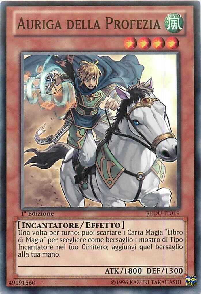 Carta YUGIOH-Auriga della Profezia-REDU-IT019-ITA-EX-Common 1.Ed