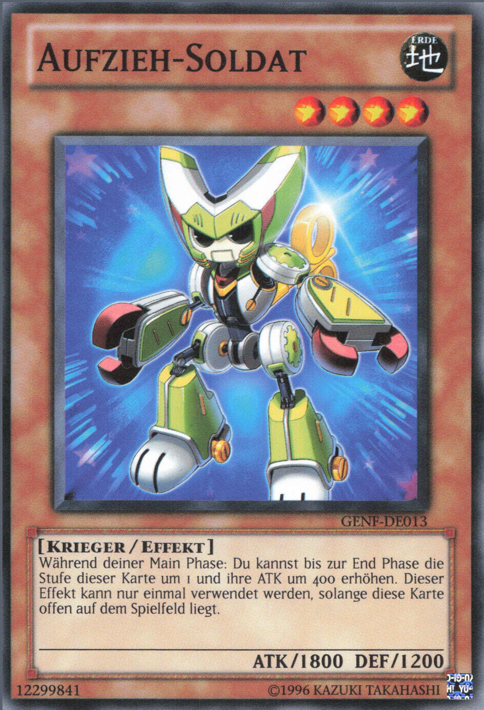 Carta YUGIOH-Aufzieh-Soldat-GENF-DE013-DE-EX-Common 1.Ed