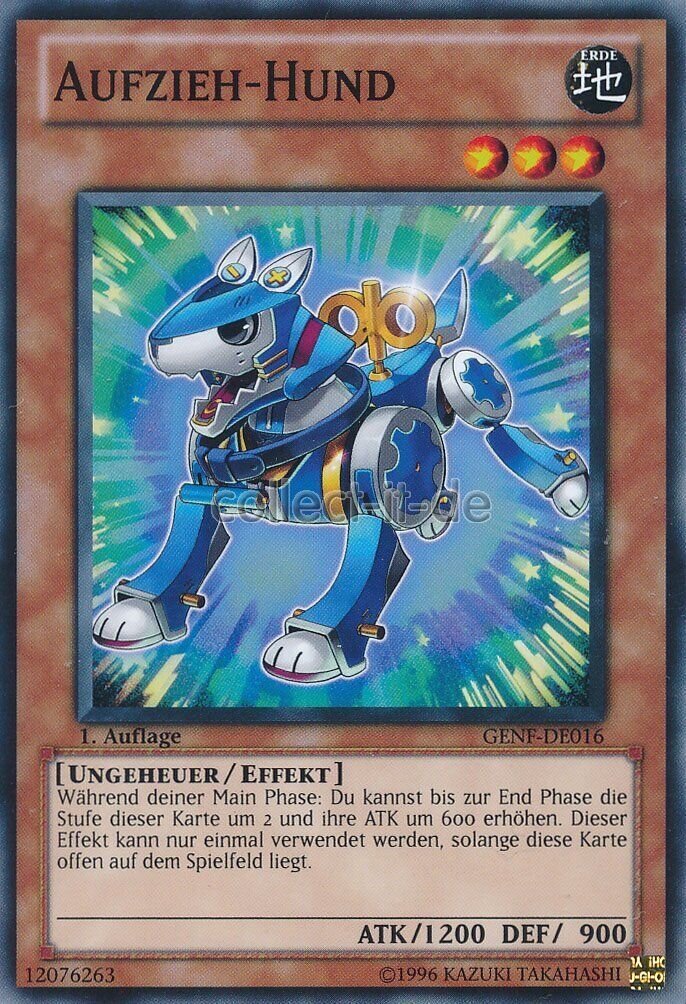 Carta YUGIOH-Aufzieh-Hund-GENF-DE016-DE-EX-Common 1.Ed