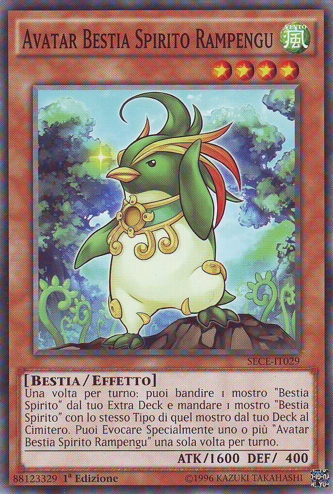 Carta YUGIOH-Avatar Bestia Spirito Rampengu-SECE-IT029-ITA-EX-Common 1.Ed