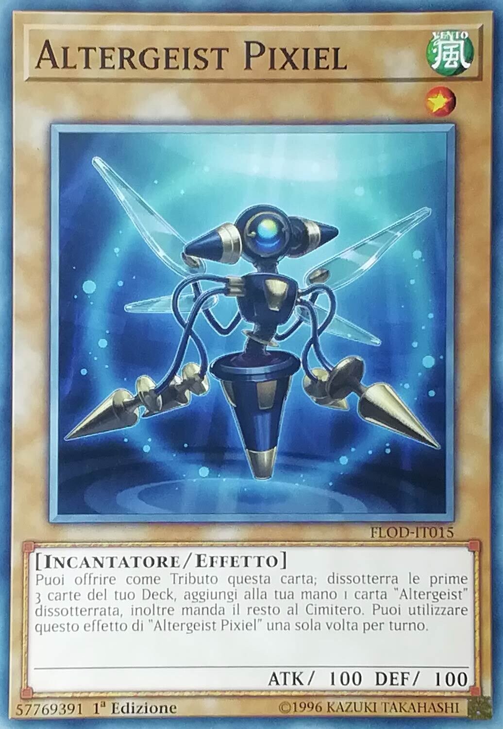 Carta YUGIOH-Altergeist Pixiel-FLOD-IT015-ITA-EX-Common 1.Ed