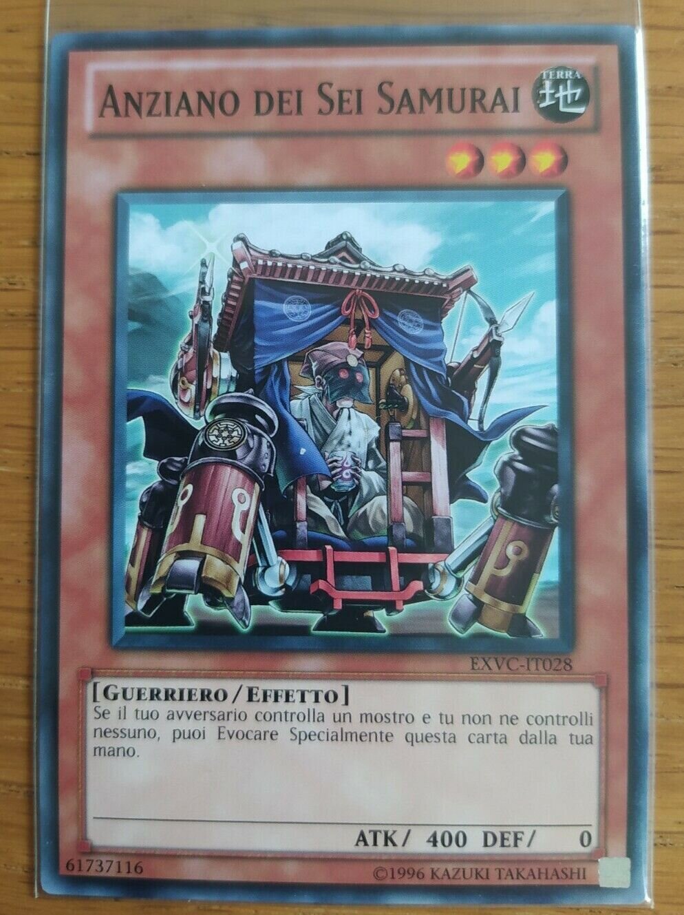 Carta YUGIOH-Anziano dei Sei Samurai-EXVC-IT028-ITA-EX-Common