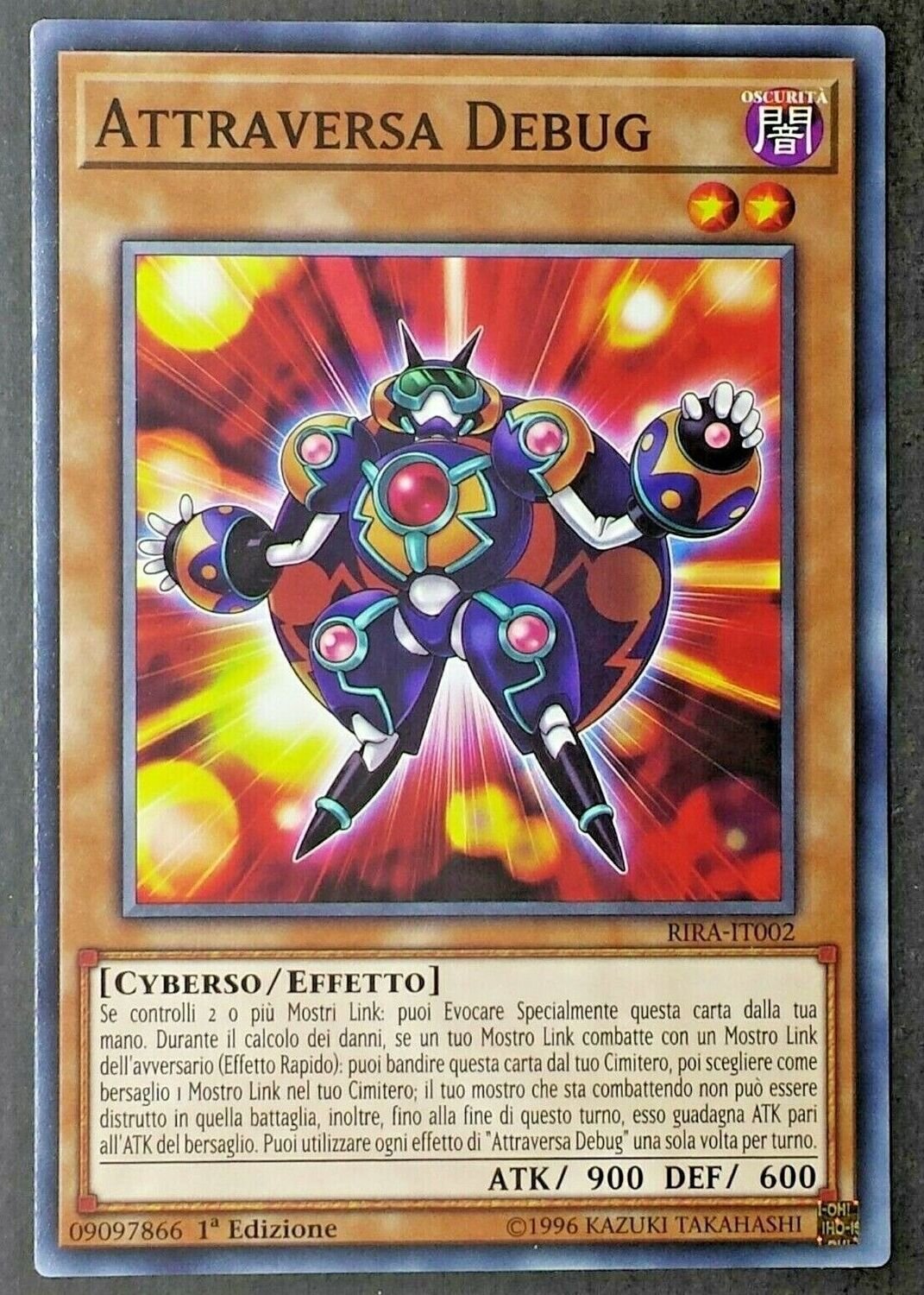 Carta YUGIOH-Attraversa Debug-RIRA-IT002-ITA-NM-Common 1.Ed