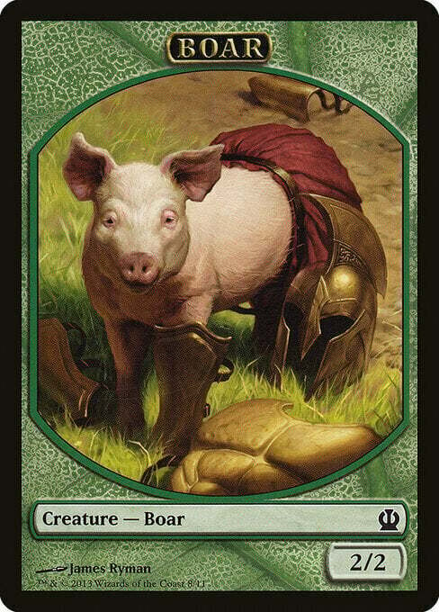 Carta MTG-Boar Token (Green 2/2)-Theros-ITA-LP-Token