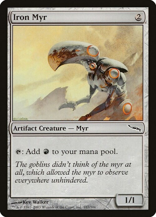 Carta MTG-Myr di Ferro-Mirrodin-ITA-Played-Common Foil