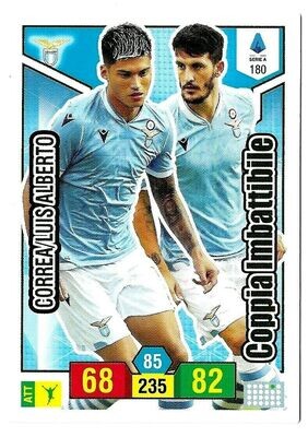 Trading card Adrenalyne 2019-20 - N°180 Correa-Luis Alberto coppia imbattibile Lazio