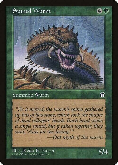 Carta MTG-Wurm Spinato-Fortezza-ITA-Poor-Common