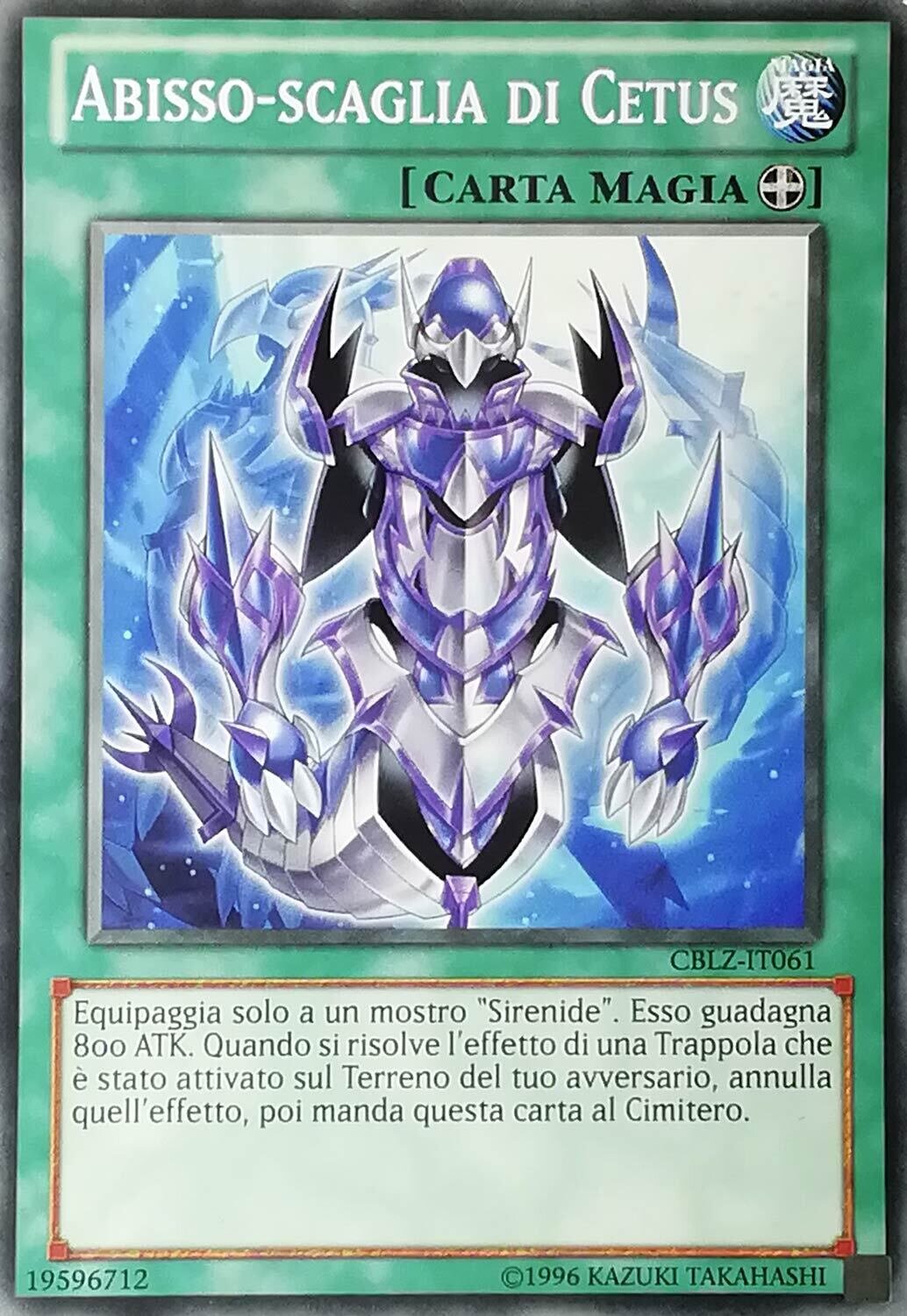 Carta YUGIOH-Abisso-scaglia di Cetus-CBLZ-IT061-ITA-Good-Common 1.Ed