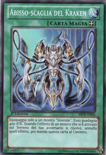 Carta YUGIOH-Abisso-scaglia del Kraken-ABYR-IT056-ITA-EX-Common 1.Ed