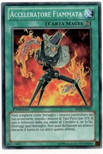 Carta YUGIOH-Acceleratore Fiammata-SDOK-IT025-ITA-EX-Common