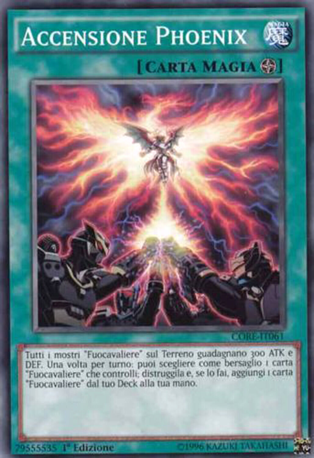 Carta YUGIOH-Accensione Phoenix-CORE-IT061-ITA-EX-Common 1.Ed