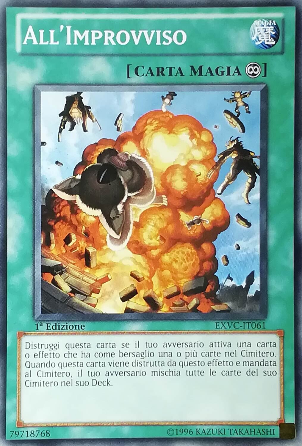 Carta YUGIOH-All'Improvviso-EXVC-IT061-ITA-Good-Common 1.Ed