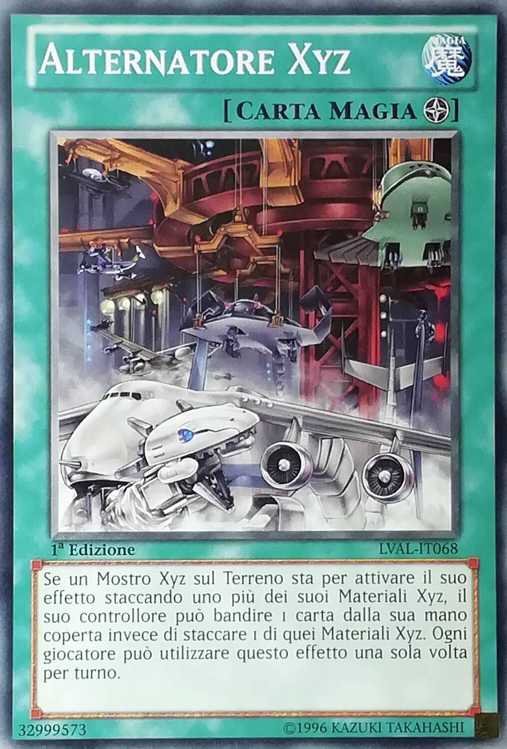 Carta YUGIOH-Alternatore Xyz-LVAL-IT068-ITA-EX-Common 1.Ed